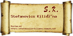 Stefanovics Kiliána névjegykártya